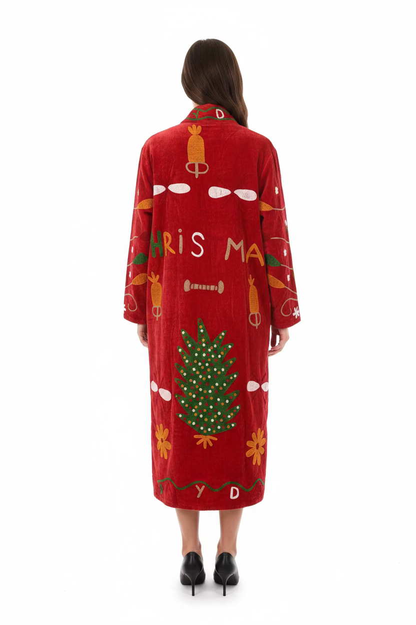Festive Flair Long Coat