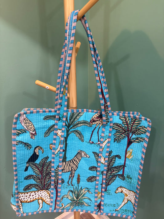 Blue safari Tote