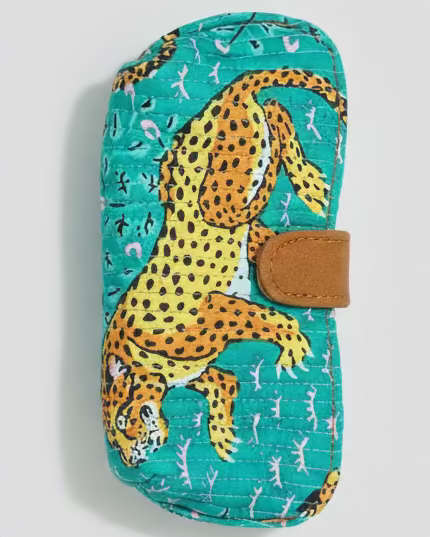 Teal Cheetah Sunglass Cover