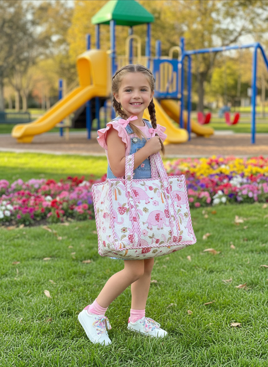 Pink Elephant Tote