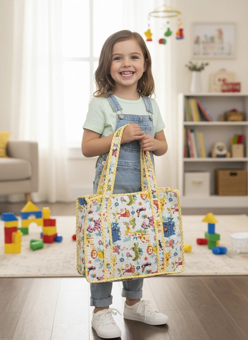 Yellow Dino Tote